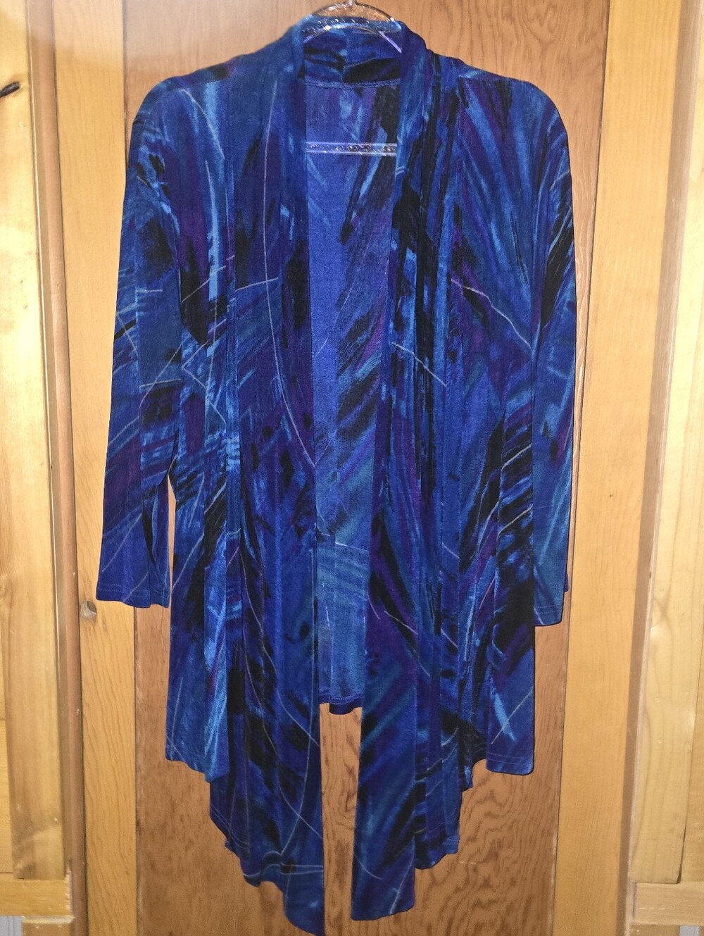 Coldwater creek womens XL waterfall hem open front kimono top